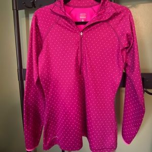 Nike Pro Dri-Fit Half Zip (pink/polka dots) - Med